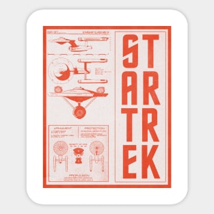 Spaceship Schematic Sticker